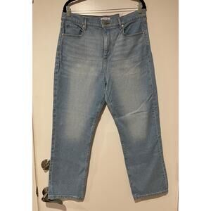 Loft The Straight Crop High Rise Jeans Size 12 NWT Regular Fit 27.5" Inseam